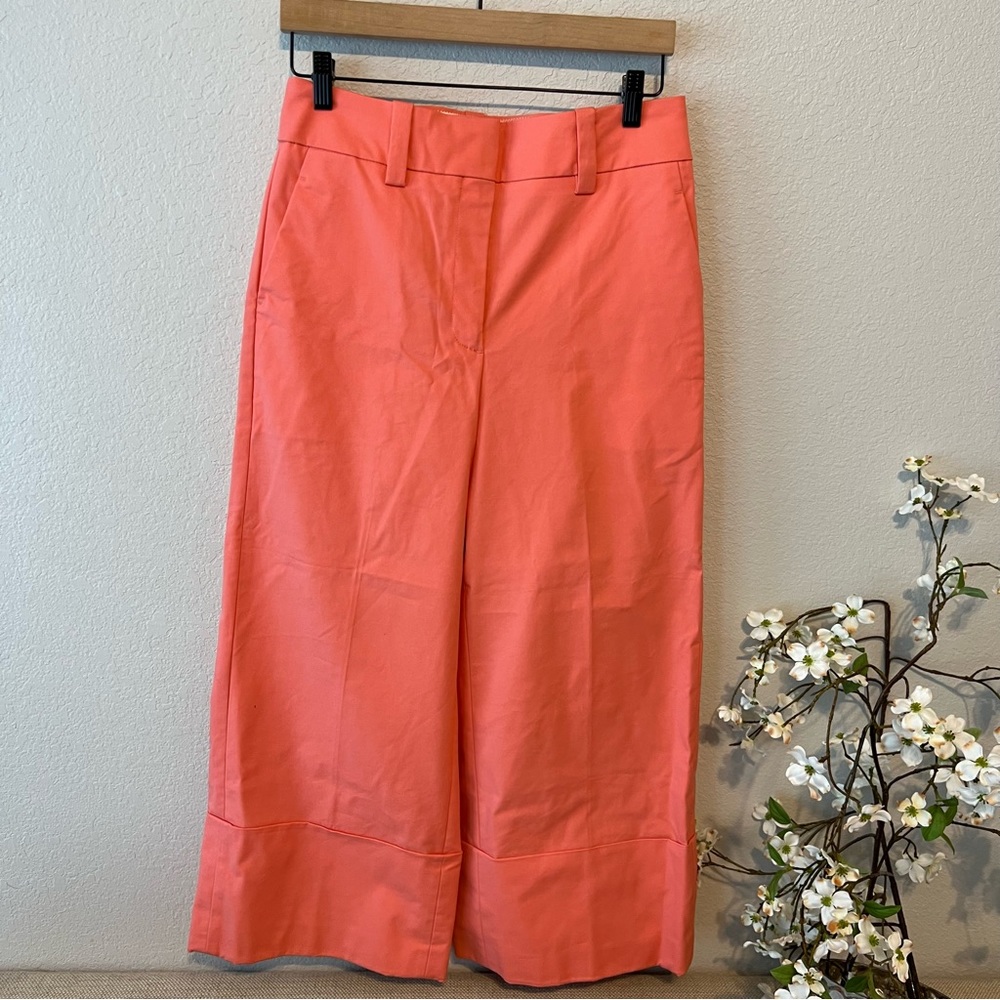 NWT J. Crew Wide Leg Coral Crop Pants 8